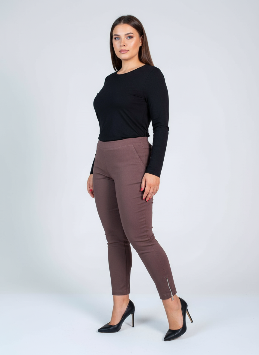 Zipper kelnės Šokoladas