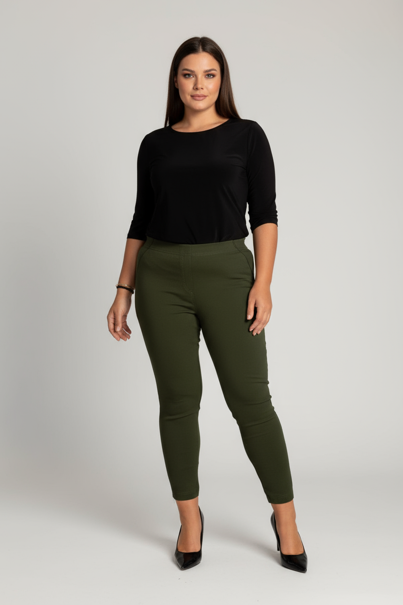 Zipper kelnės Chaki