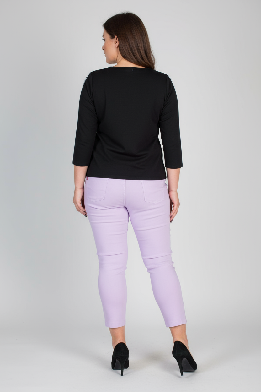 Zipper kelnės Alyvinė