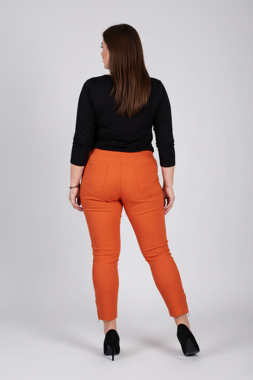 Zipper kelnės Oranžinė