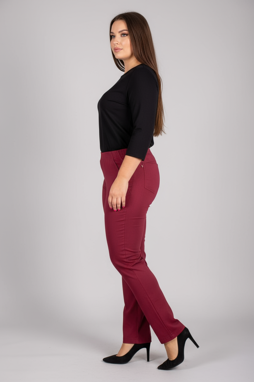 Kelnės Tess Bordo