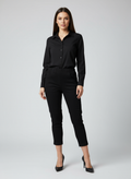 Trumpesni slim fit džinsai (Juodi)