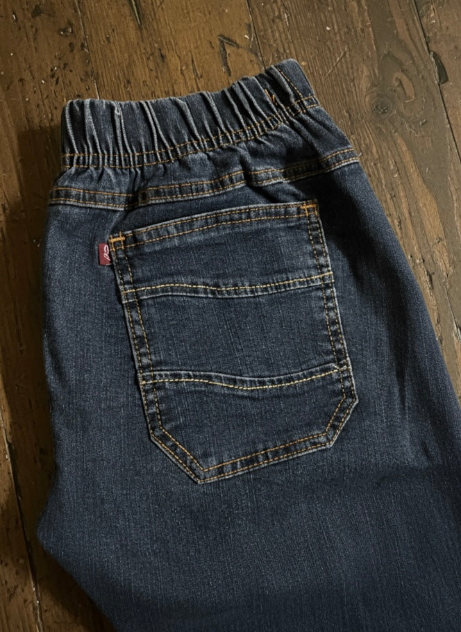 Trumpesni slim fit džinsai (Mėlyni)