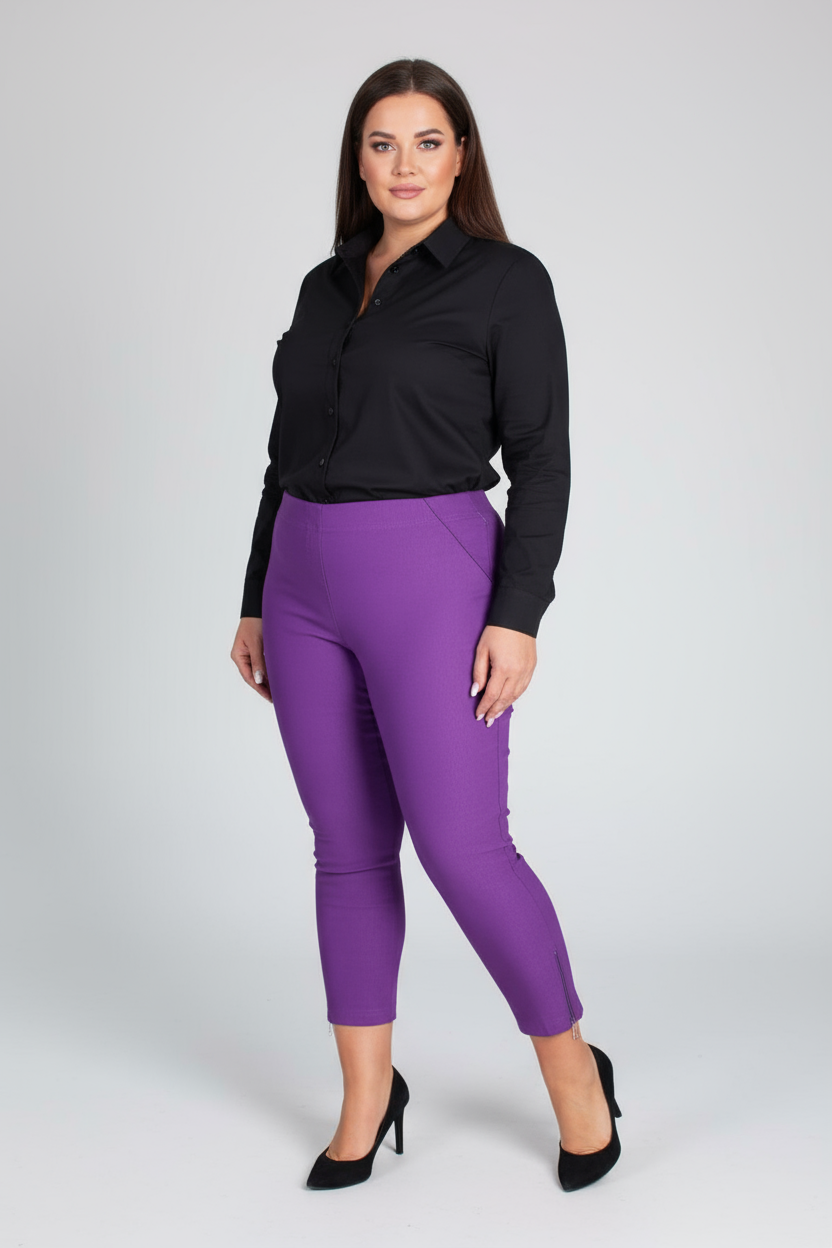 Zipper kelnės Violetinė