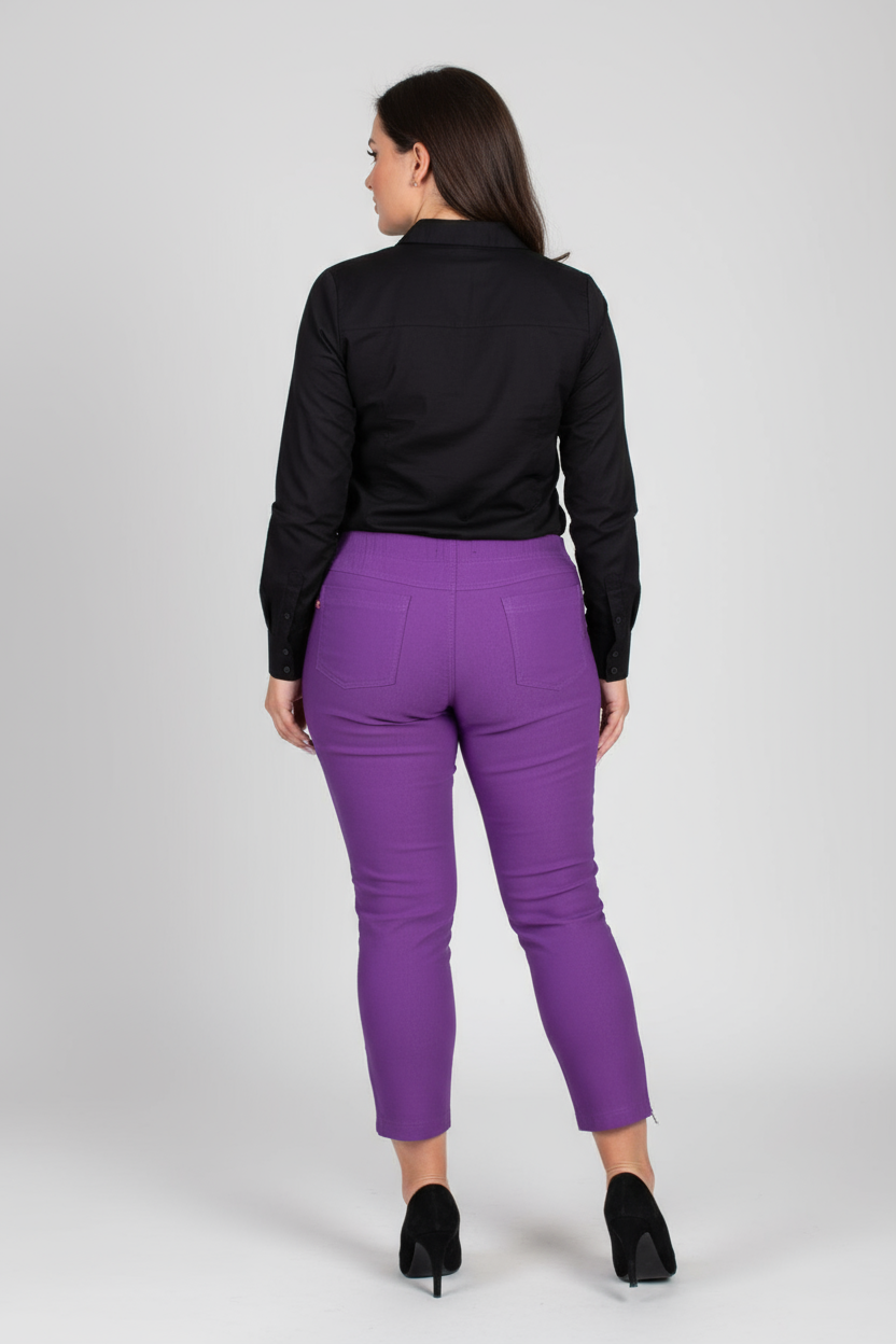 Zipper kelnės Violetinė